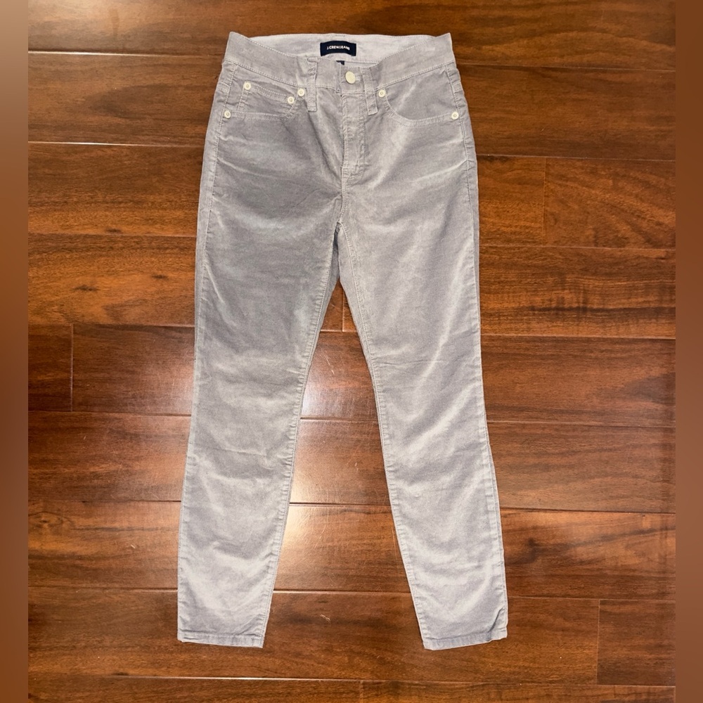 J. Crew 9" high-rise toothpick jean velvet 24P NWT
